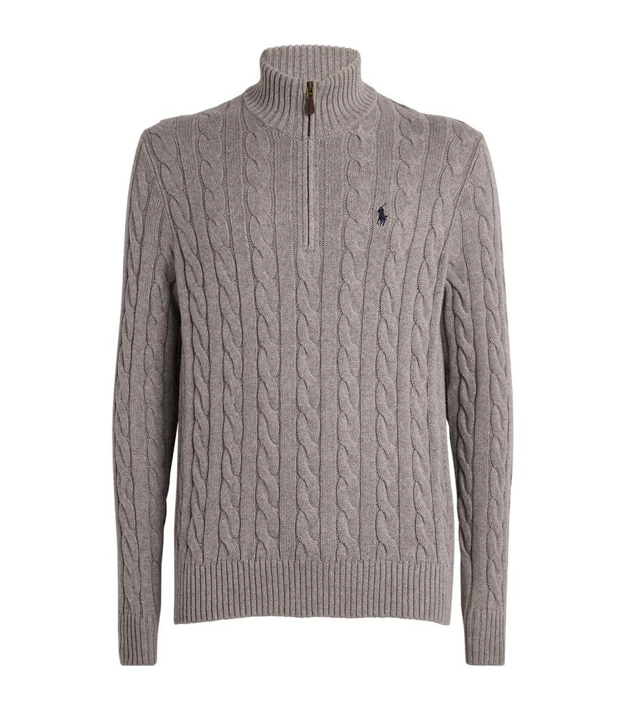 Ralph Lauren Cable-Knit Quarter-Zip Sweater 1