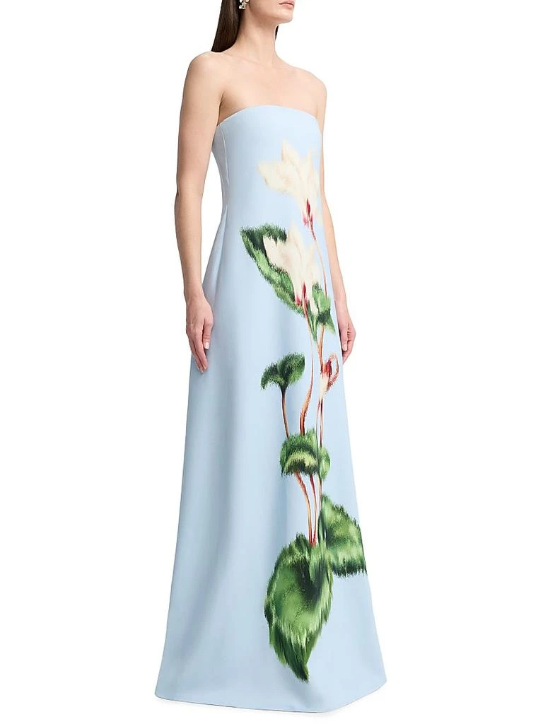 Oscar de la Renta Cyclamen Strapless Column Dress 4
