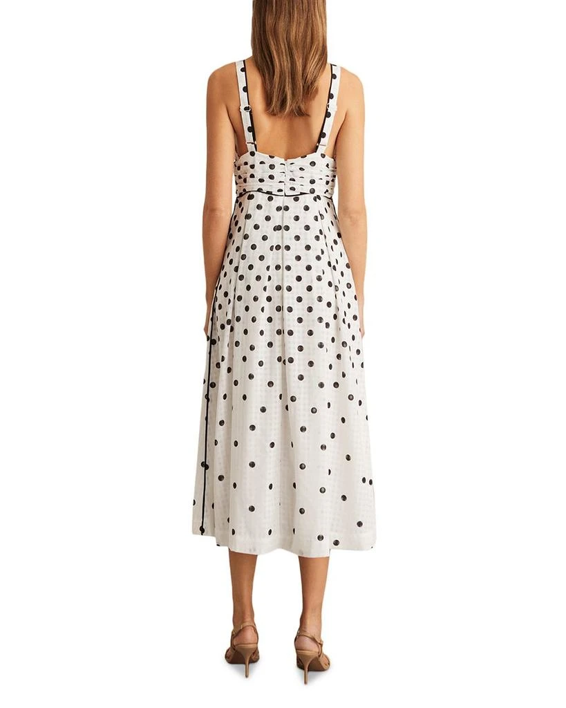 REISS Dottie Polka Dot Midi Dress 2