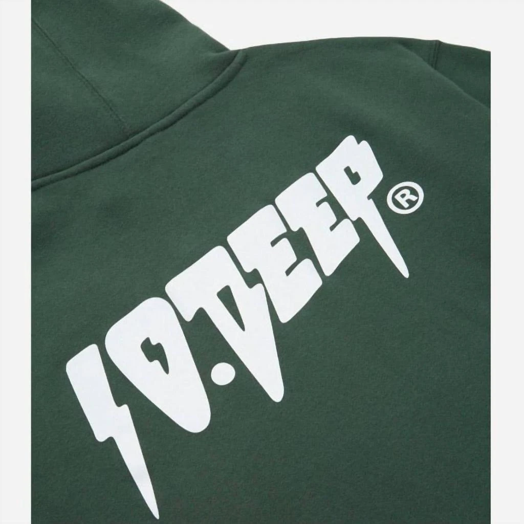 10.DEEP Men's Logo Hoodie In Green 4
