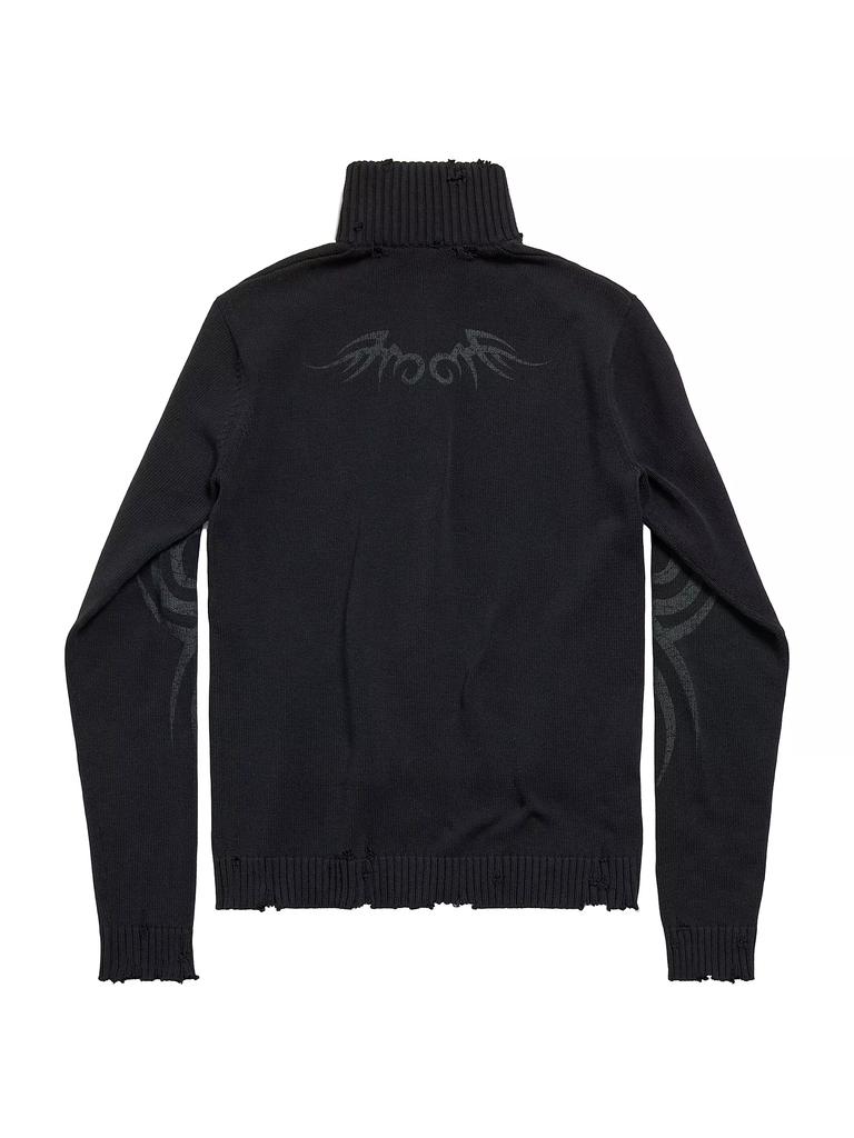 Balenciaga Y2K Zip-Up Cardigan