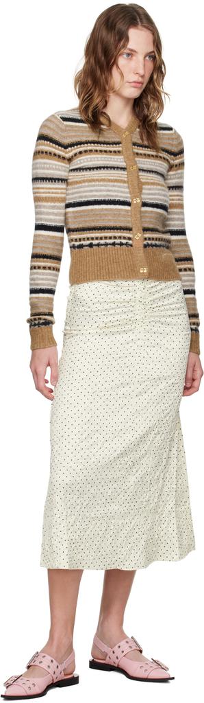 スカート Ganni Gonna Midi In Tweed Leopard Leopard Cotton Tweed Midi Skirt | GANNI US
