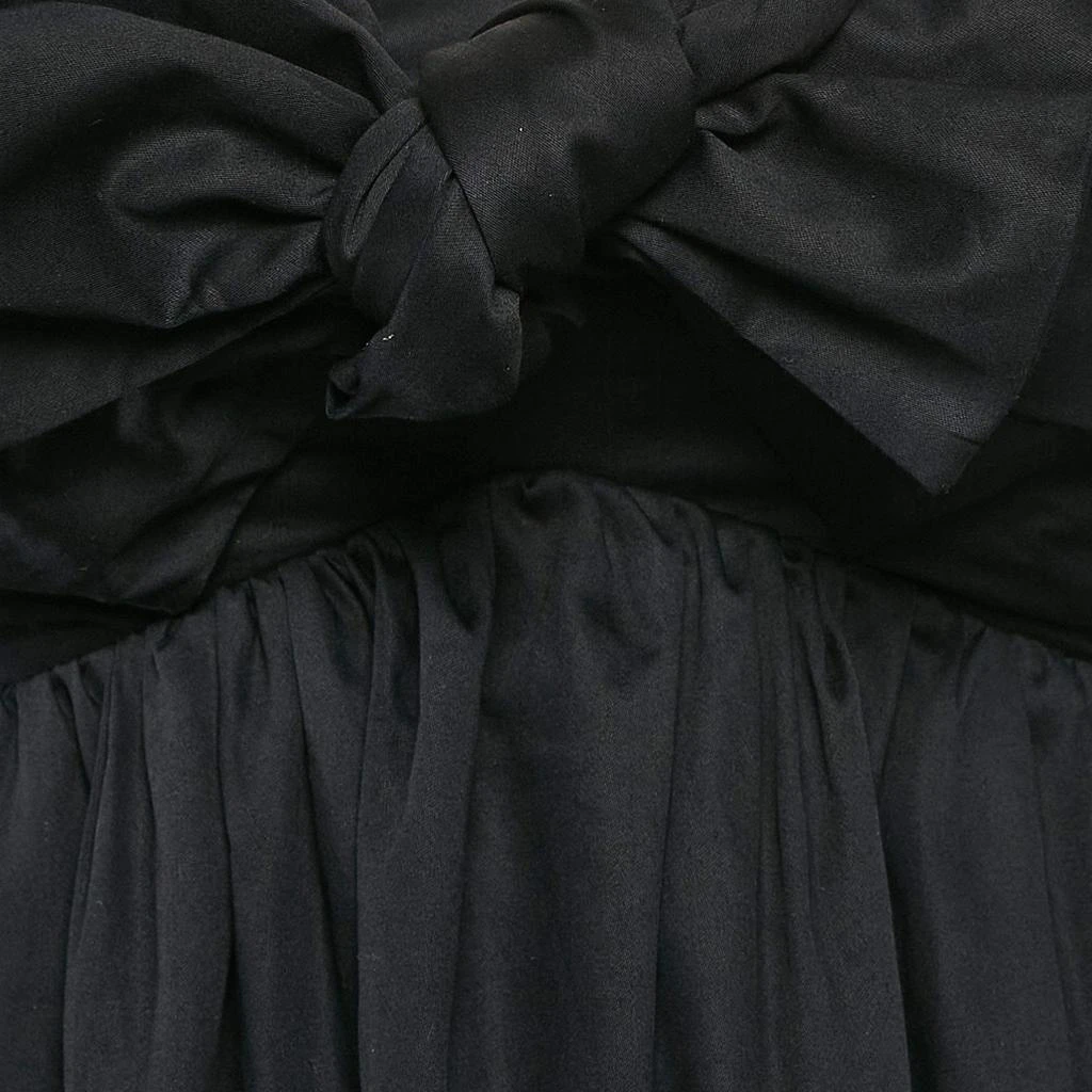 Aje Aje Black Cotton Bow Detail Off-Shoulder Midi Dress XS 3