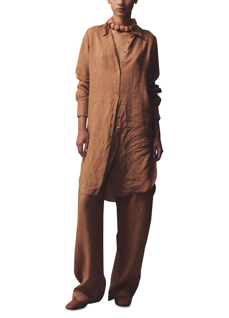 CORTANA Rami long shirt in ramie