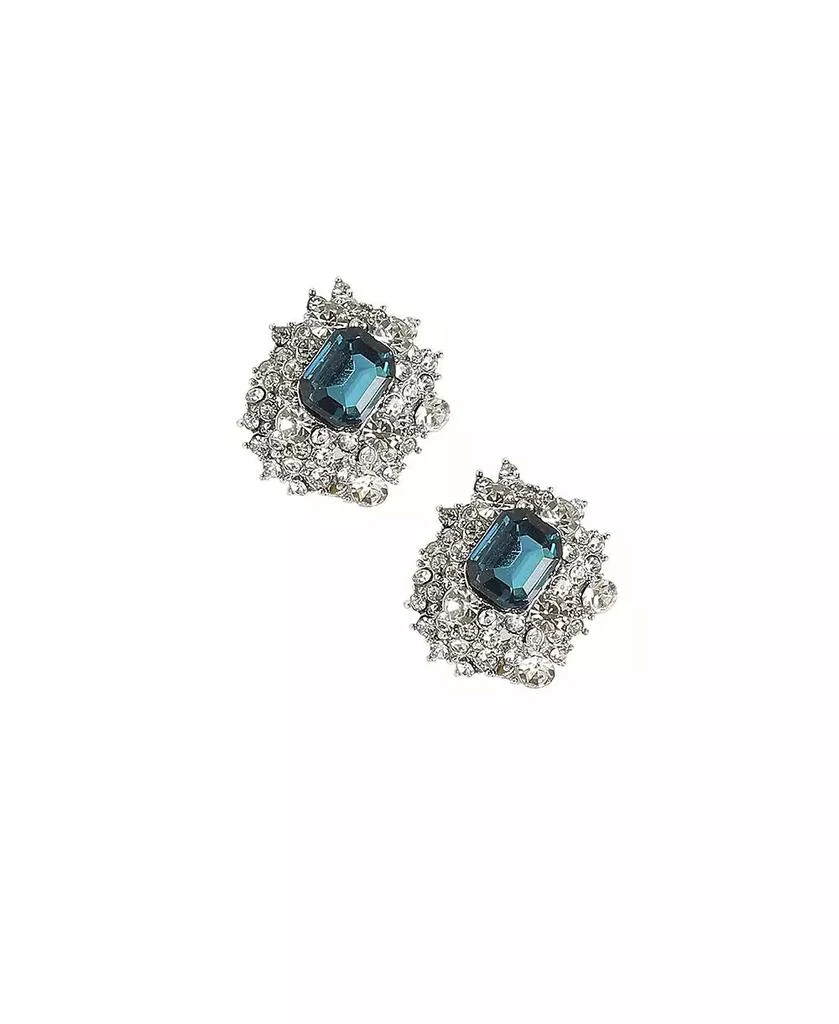 SOHI Emerald Mystic Mirage Stud Earrings