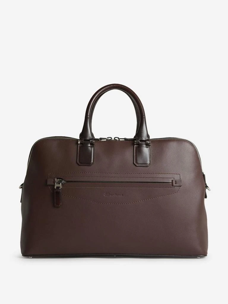 Santoni Santoni Leather Briefcase Bag 1
