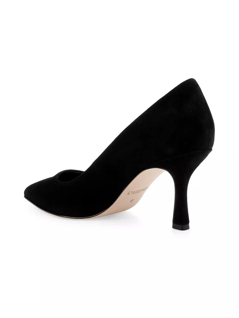 L'Agence Fleur 75MM Suede Pumps 3