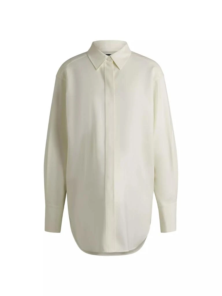 Hugo Boss Travel-Friendly Blouse in Wrinkle-Resistant Wool 1