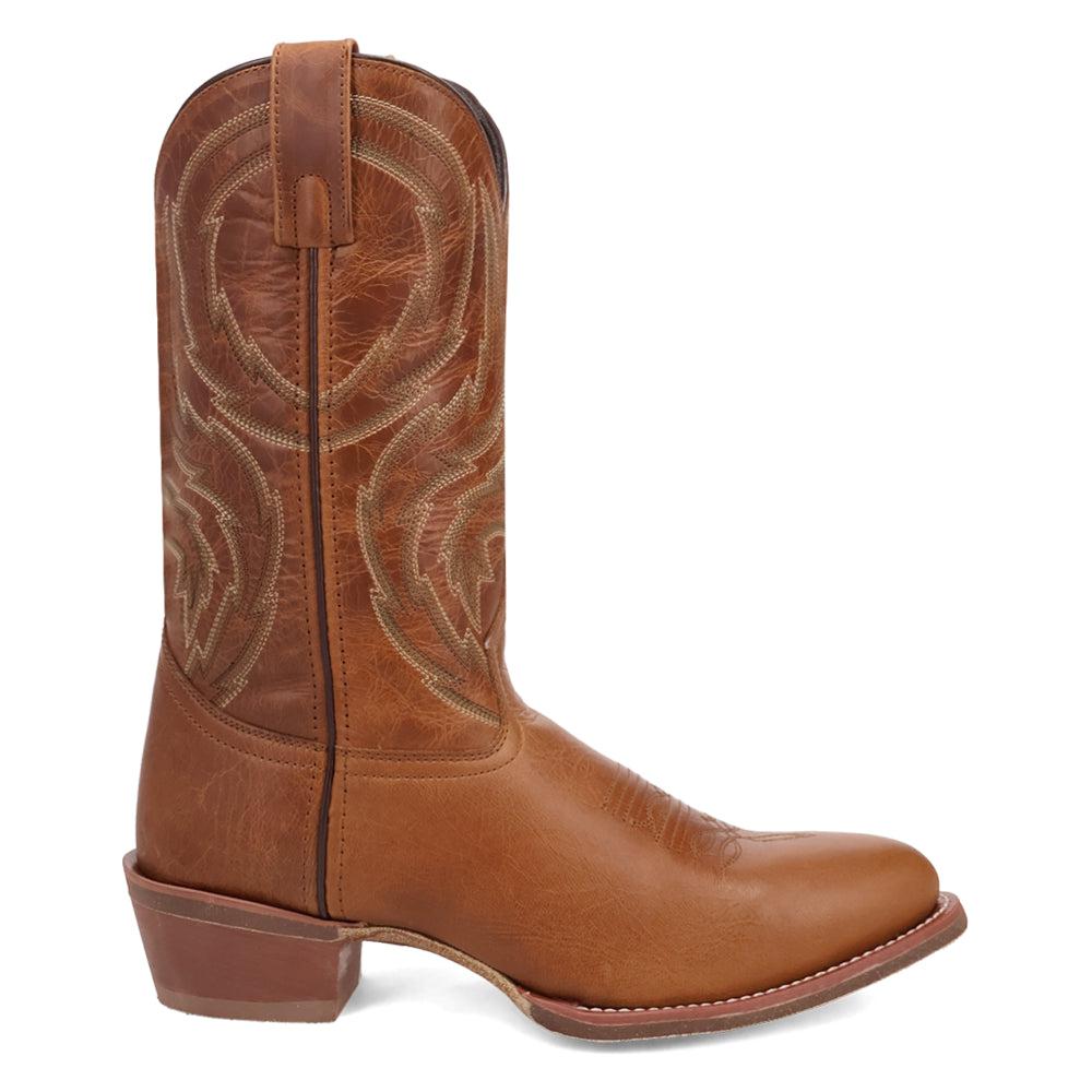 Laredo Novak Embroidered Round Toe Pull On Cowboy Boots