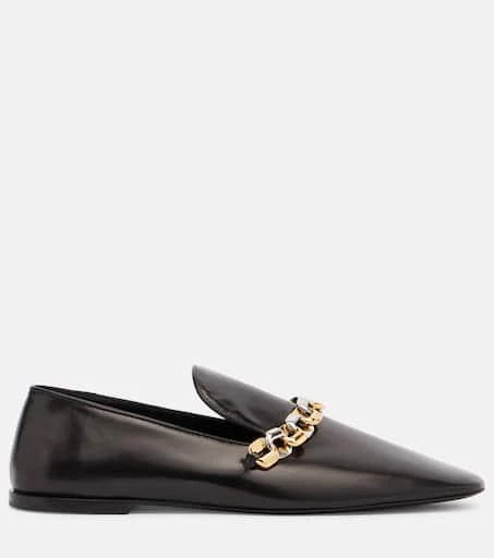 Jil Sander Chain-detail leather loafers 4