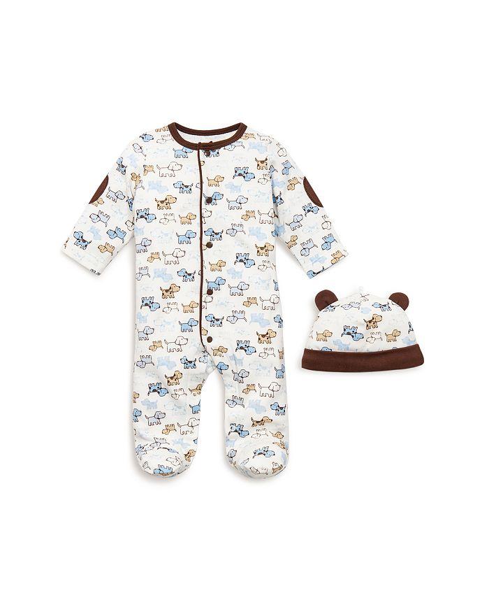 Little Me Boys' Puppy Print Footie & Hat - Baby