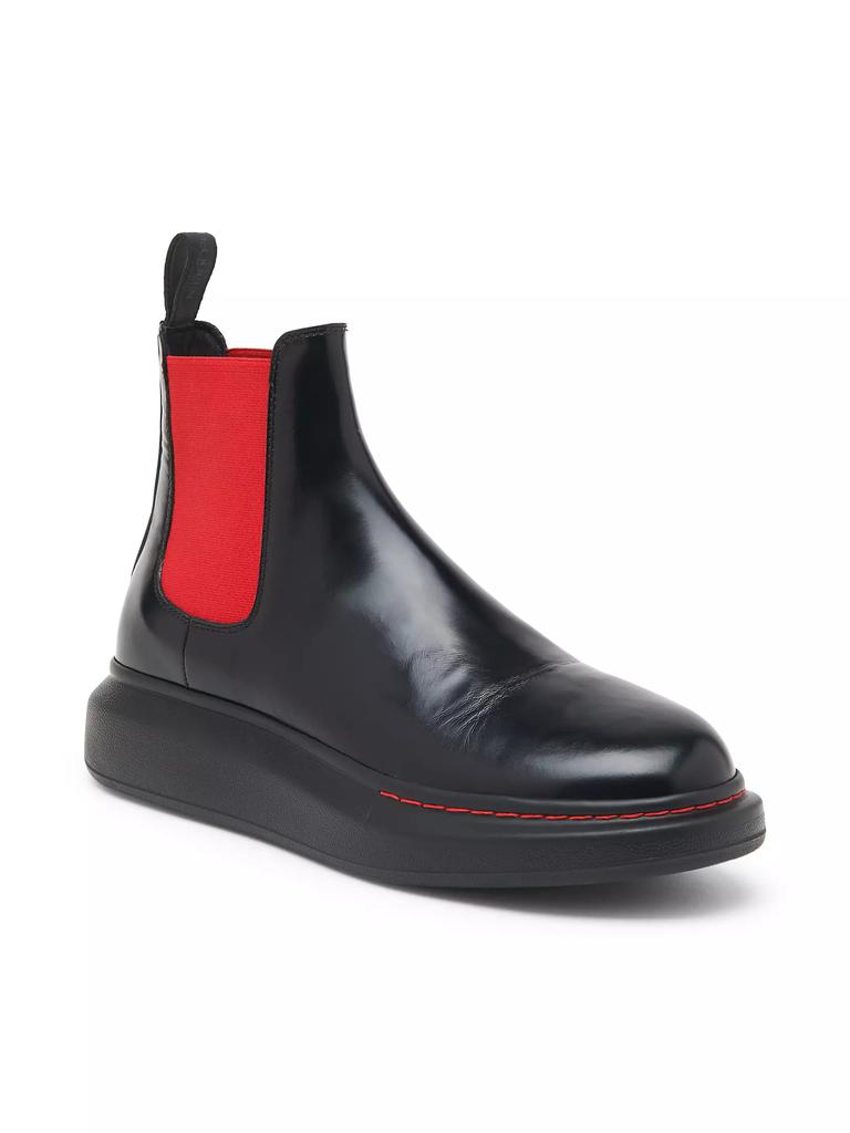 Alexander McQueen Platform Leather Chelsea Boots