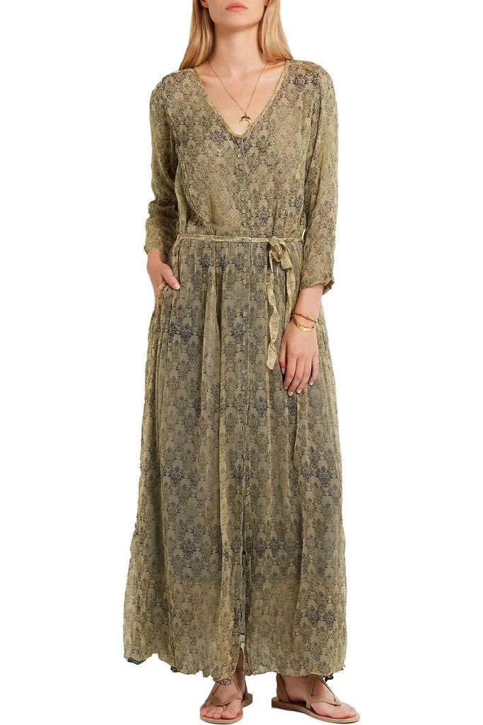 Mes Demoiselles Fougere printed crinkled-georgette maxi dress 3