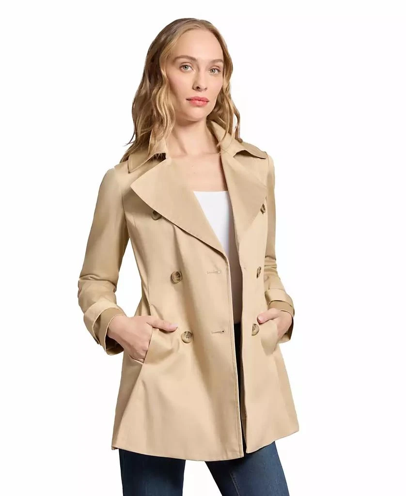 JONES NEW YORK Women's Trench Double Breasted Collared Coat 3