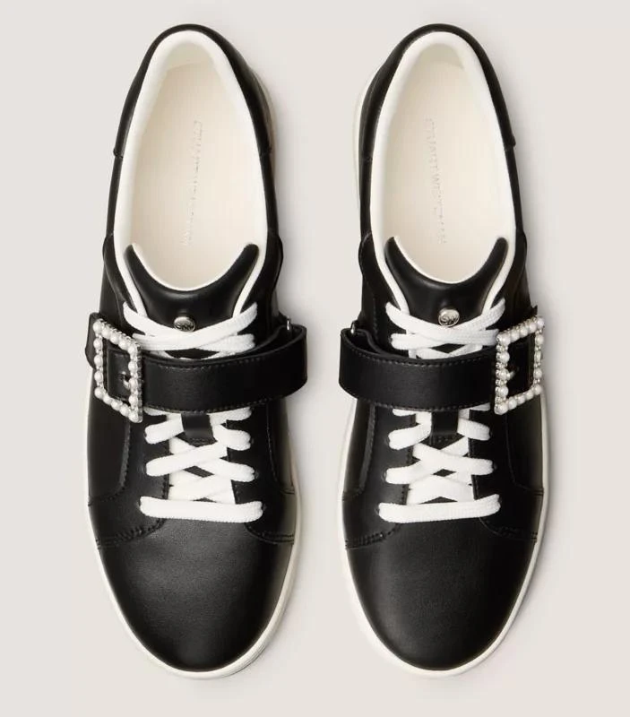 Stuart Weitzman LIVVY PEARL BUCKLE SNEAKER 4