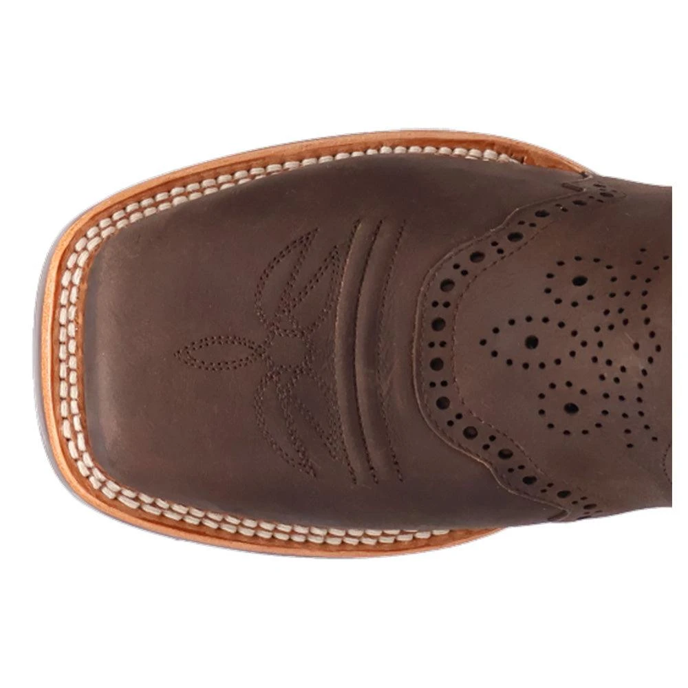 Dan Post Boots Barnaby Embroidered Cut-Outs Square Toe Pull On Cowboy Boots 4