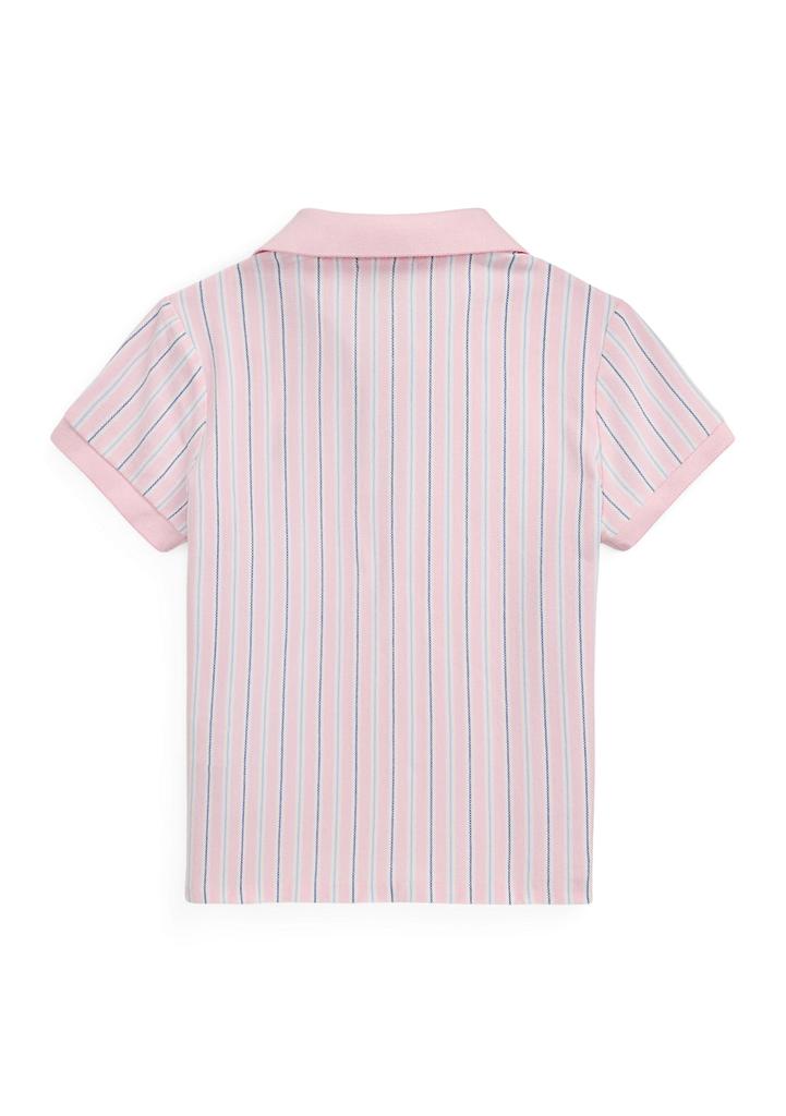 Ralph Lauren Girls 7-16 Striped Oxford Mesh Boxy Polo Shirt