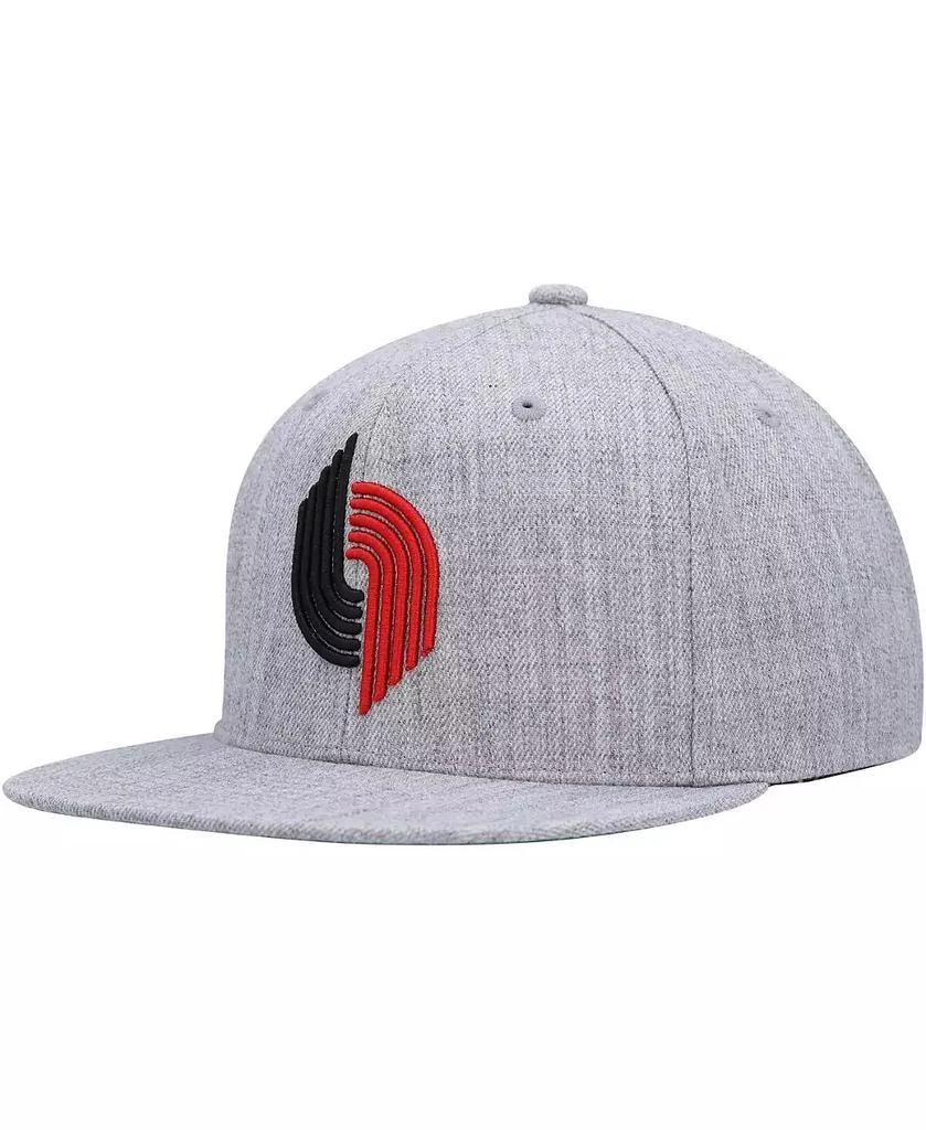 Mitchell & Ness Men's Heather Gray Portland Trail Blazers Hardwood Classics 2.0 Snapback Hat 1