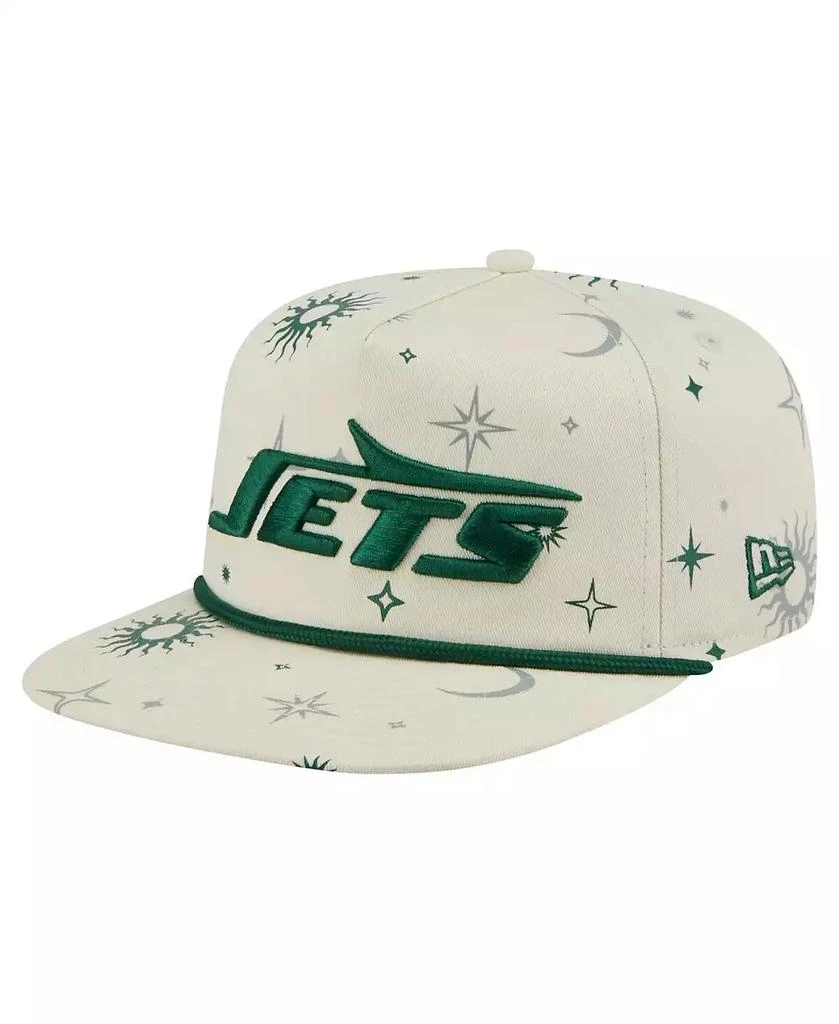 New Era Men's Cream New York Jets Celestial Golfer Adjustable Hat 1