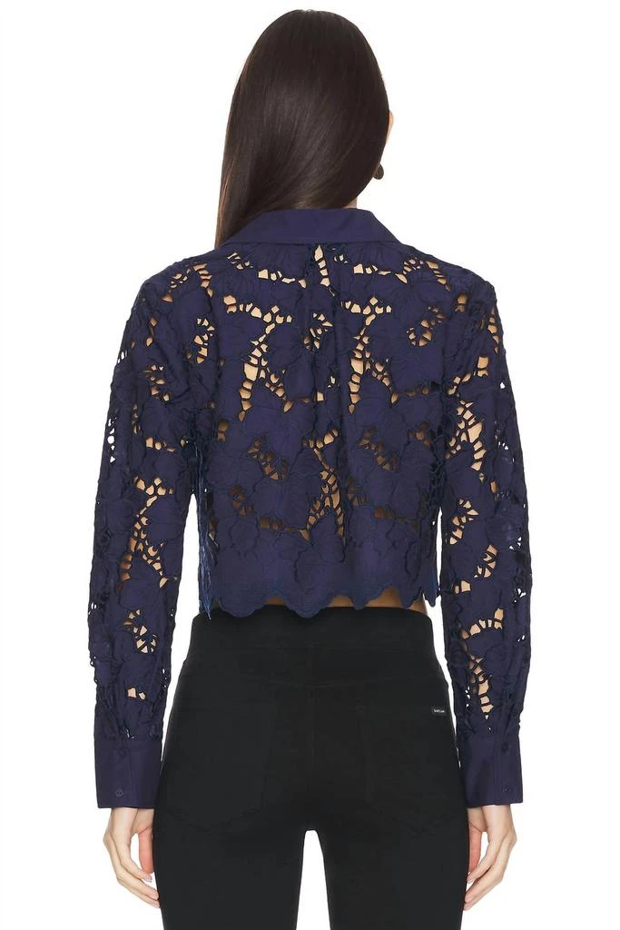 L'Agence L'Agence - Seychelle Cropped Button Down Shirt 3
