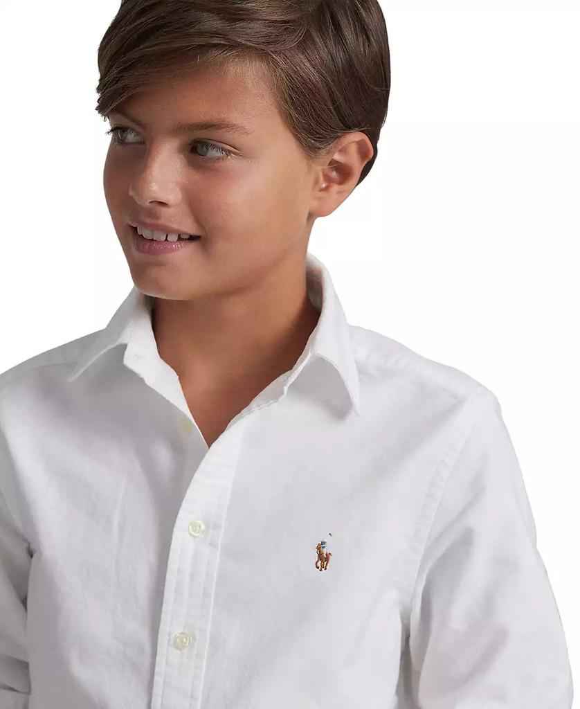 Ralph Lauren Big Boys Embroidered Pony Logo Cotton Oxford Shirt