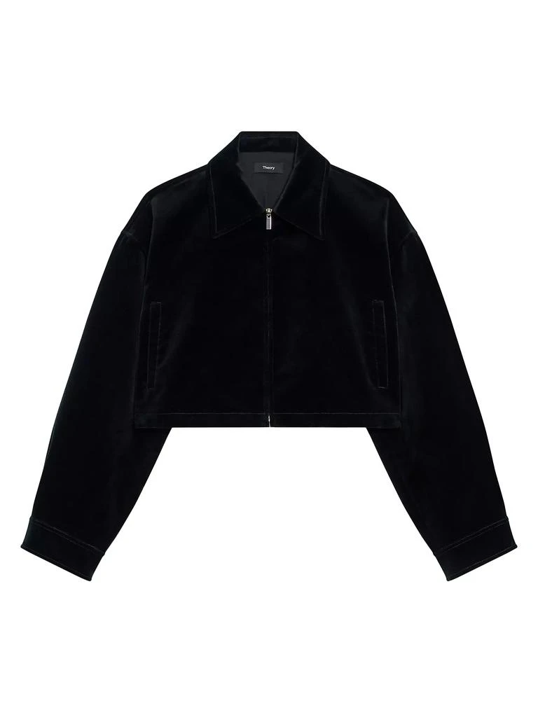 Theory Aline Cropped Zip-Front Jacket 1