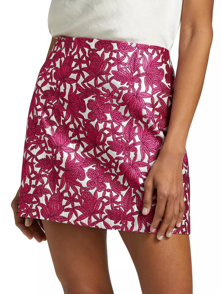 Milly Floral Jacquard Miniskirt 3