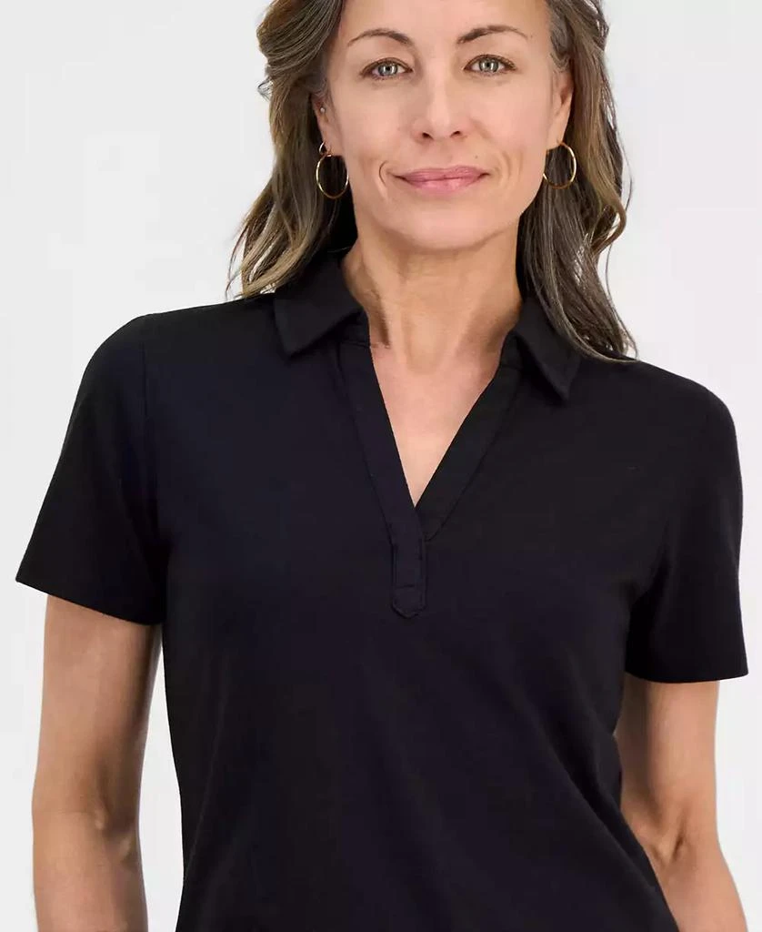Style 
Co Petite Solid Modern Polo Shirt, Macy
s Exclusive 2