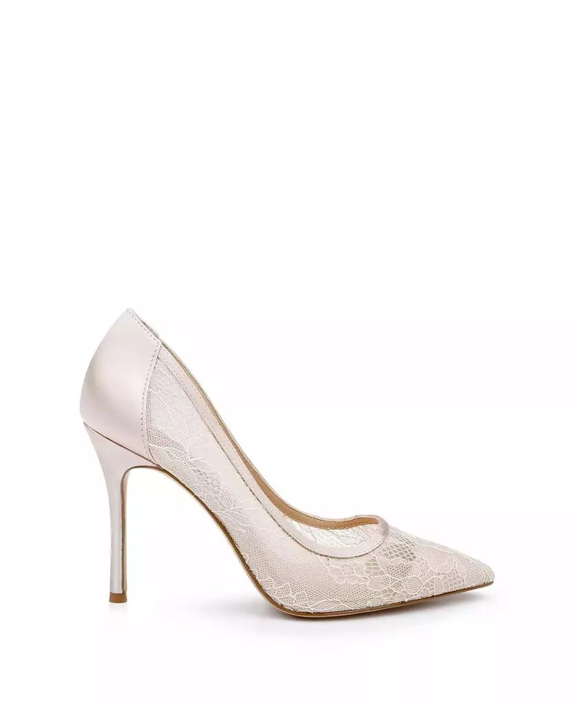 Badgley Mischka Women's Gia Lace Stiletto Evening Pumps 2