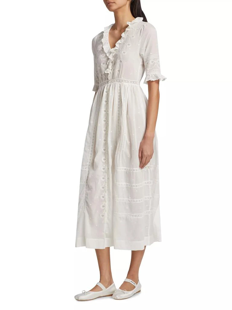 DÔEN Rosabella Embroidered Midi-Dress 4