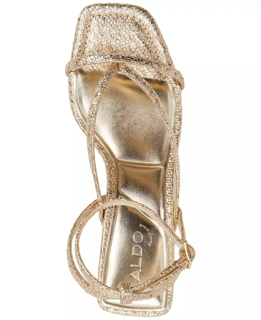 gold strappy dress sandals Metallic Gold Flat Slide On Sandals - Flat Sandals main image 1
