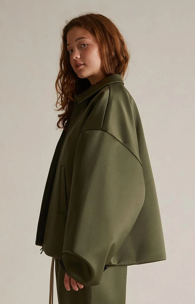 Essentials Women's Military Satin Bomber Jacket 3
