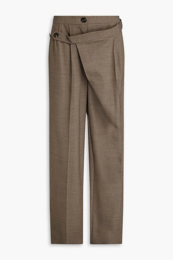 Peter Do Pleated layered twill wide-leg pants 1