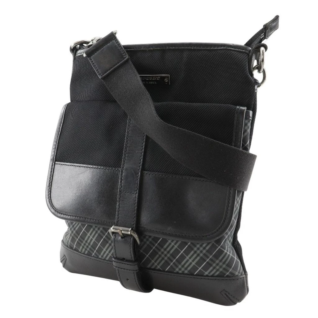 Burberry Label Nylon Canvas Shoulder Bag (Pre-Owned) 2