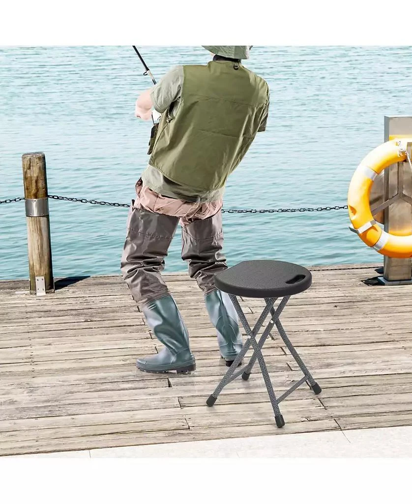 Mecale Folding Stool with Built-In Handle for Adults, Portable Seat 3