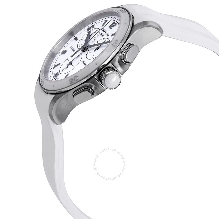 Certina DS First Lady Chronograph White Dial Ladies Watch C030.217.17.017.00