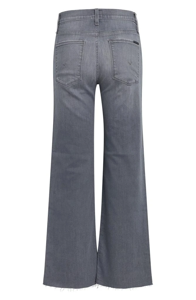 Hudson Rosalie High Waist Raw Hem Wide Leg Ankle Jeans 6