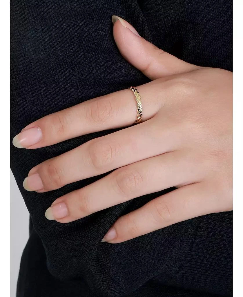 DEVATA Twisted Rope Ring in 14K Gold, Size 6, approx. 1.9 grams 2