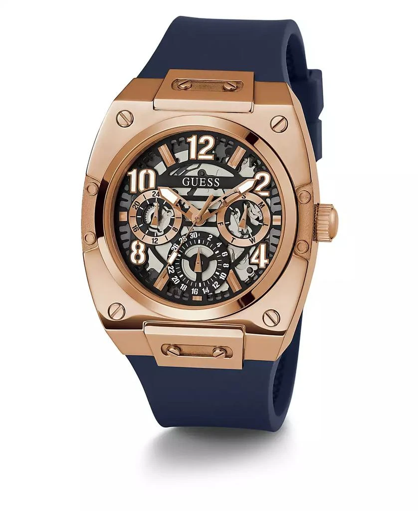 GUESS Men's Multifunction Navy Silicone Watch 43mm 5