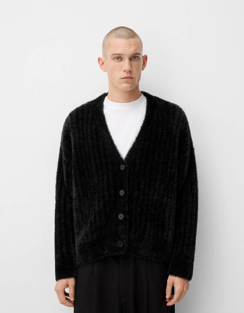 Bershka Bershka Collection knitted cardigan in black