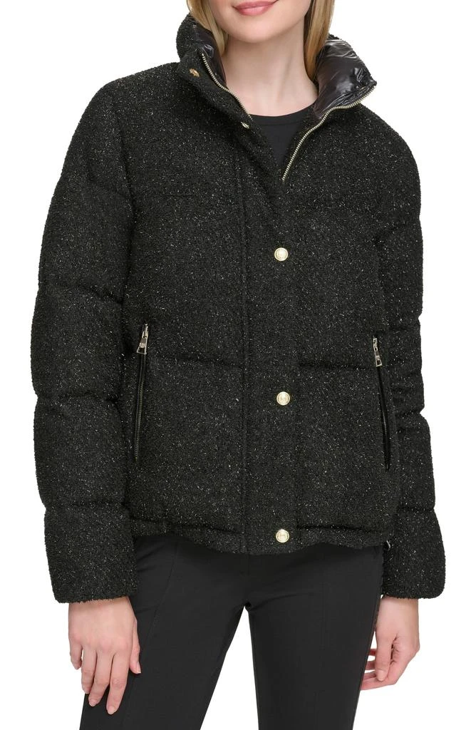 Karl Lagerfeld Paris Sparkle Down & Feather Fill Puffer Jacket 1