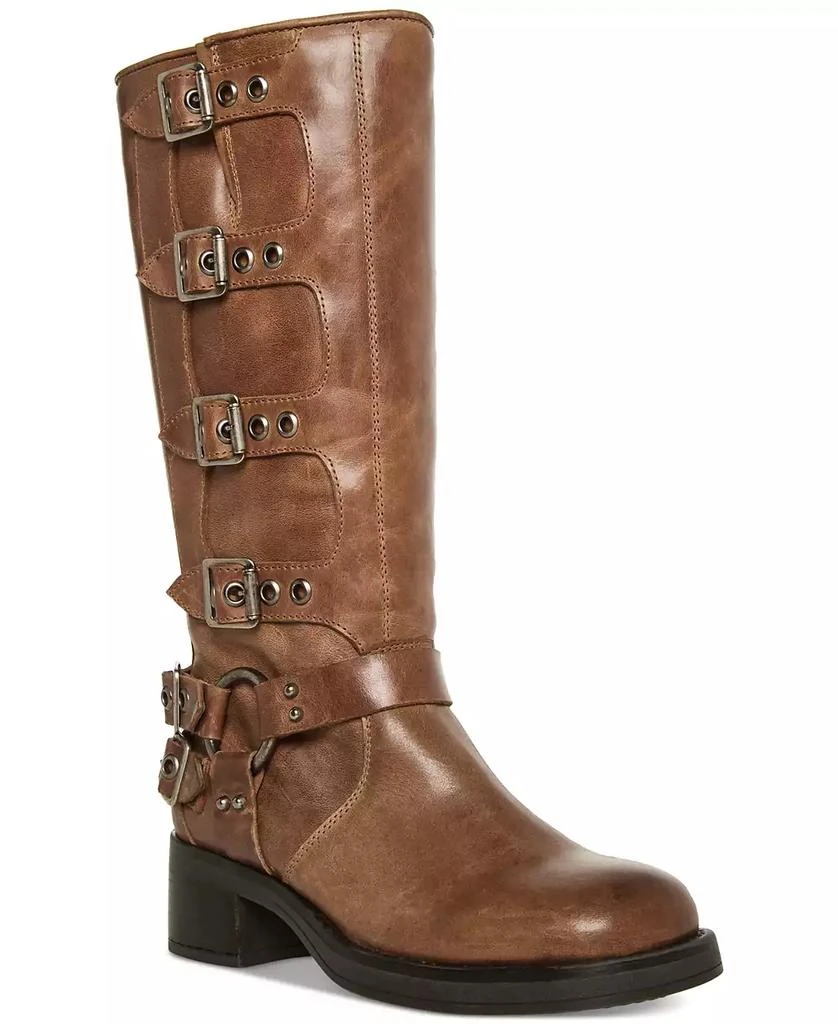 Steve Madden Women's Brocks Buckled Mid-Calf Moto Boots 1