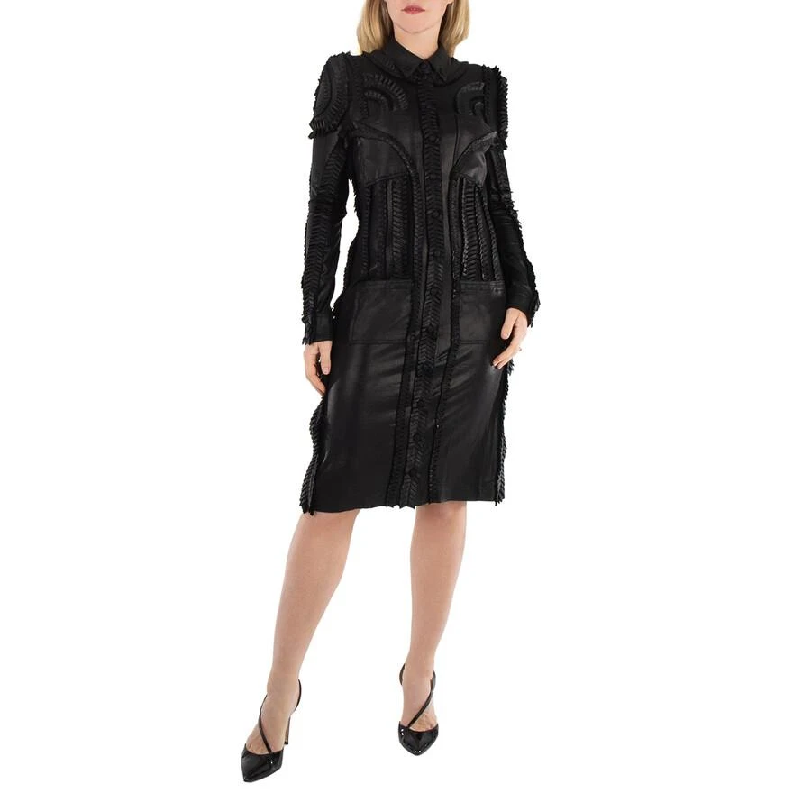Burberry Pleated Detail Stretch Jersey Shirt Dress , Size: 04 Burberry Pleated Detail Stretch Jersey Shirt Dress , Size: 04