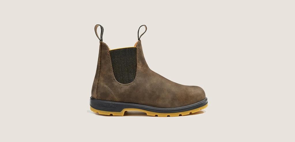 Blundstone 1944 Men's Rustic Brown Leather Elastic Sided Ankle Chelsea Boots