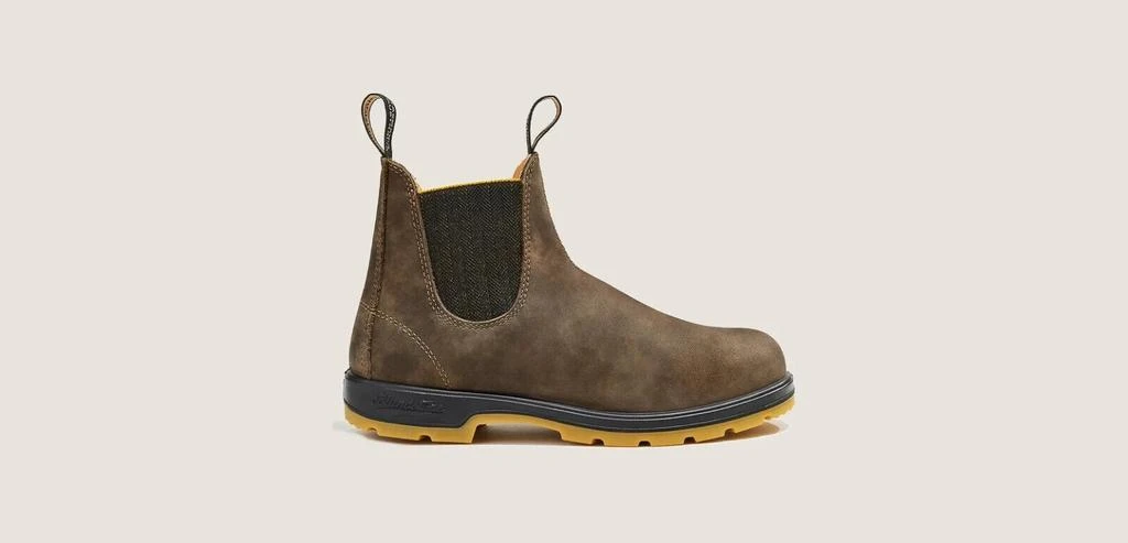 Blundstone 1944 Men's Rustic Brown Leather Elastic Sided Ankle Chelsea Boots 1