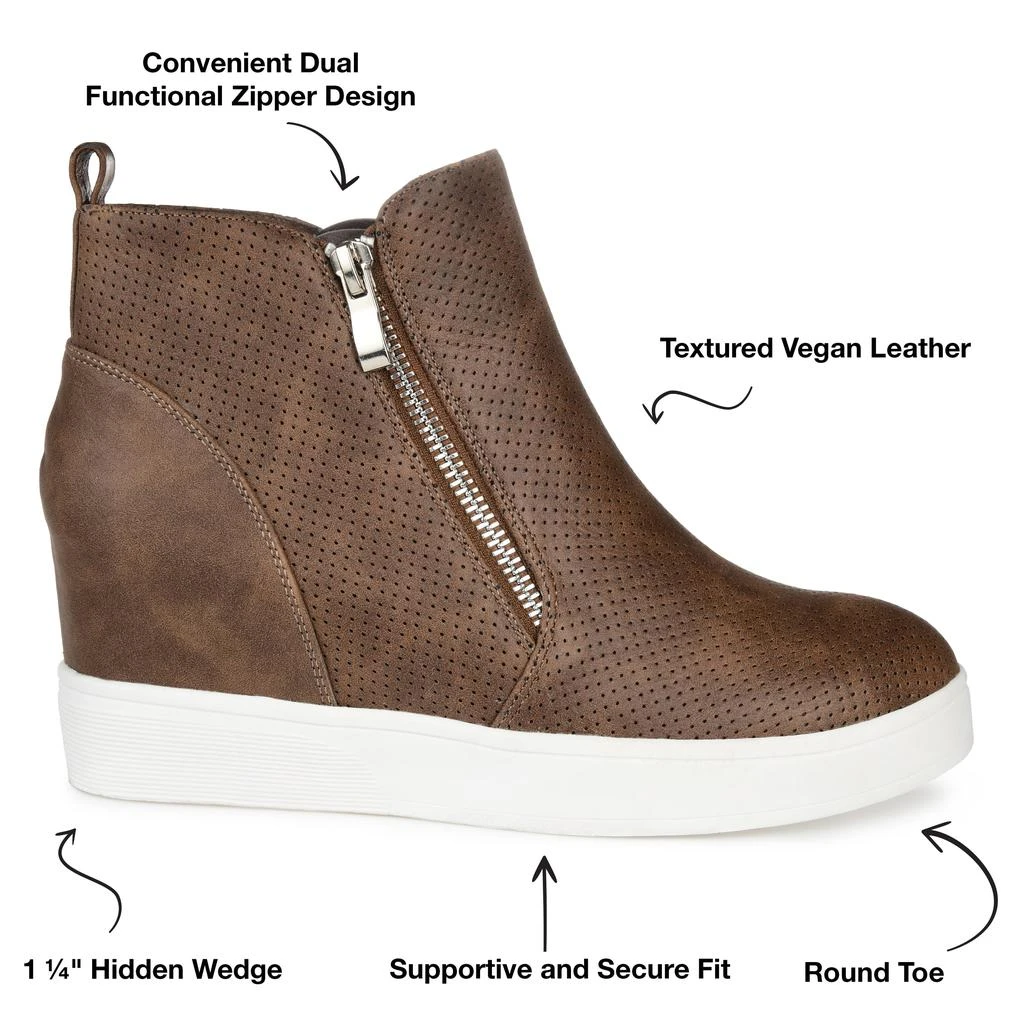 Journee Collection Collection Women's Wide Width Pennelope Sneaker Wedge 5