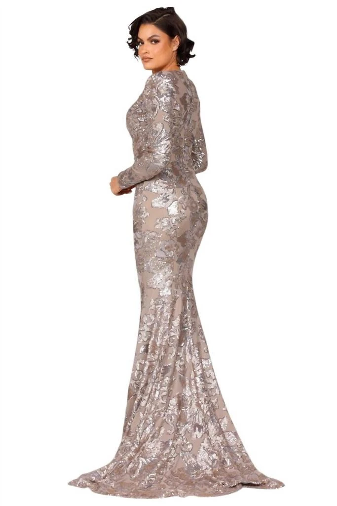 Long Sleeves Long Sequined Mesh Evening Dress In Taupe Silver On Sale Now with Up to 34% Off | Discover Exclusive Deals & Savings at BeyondStyle Authentic Terani Couture women|clothing|dresses Long Sleeves Long Sequined Mesh Evening Dress In Taupe Silver On Sale Now with Up to 34% Off | Discover Exclusive Deals & Savings at BeyondStyle Authentic Terani Couture women|clothing|dresses