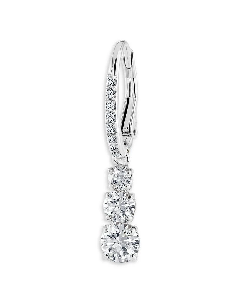 Swarovski Stilla Attract Triple Crystal Charm Hoop Earrings 4