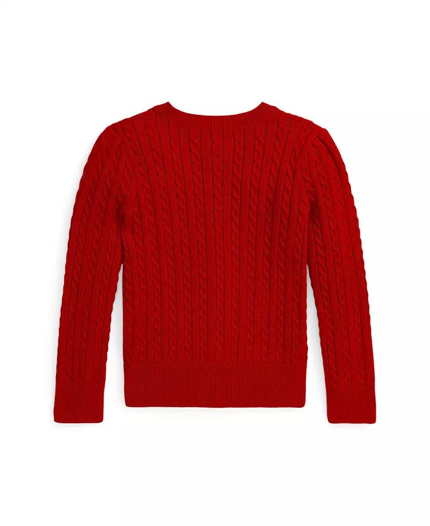 Ralph Lauren Girls 2T-6X Mini-Cable Cotton Cardigan 2
