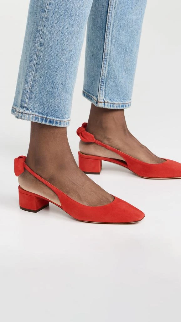 Aquazzura Very Bow Tie Sling Pumps 35mm 2